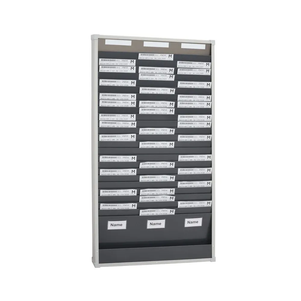 EICHNER Karten-Sortiertafel, 3 Reihen je 25 Fächer, HxB 1.350 x 720 mm