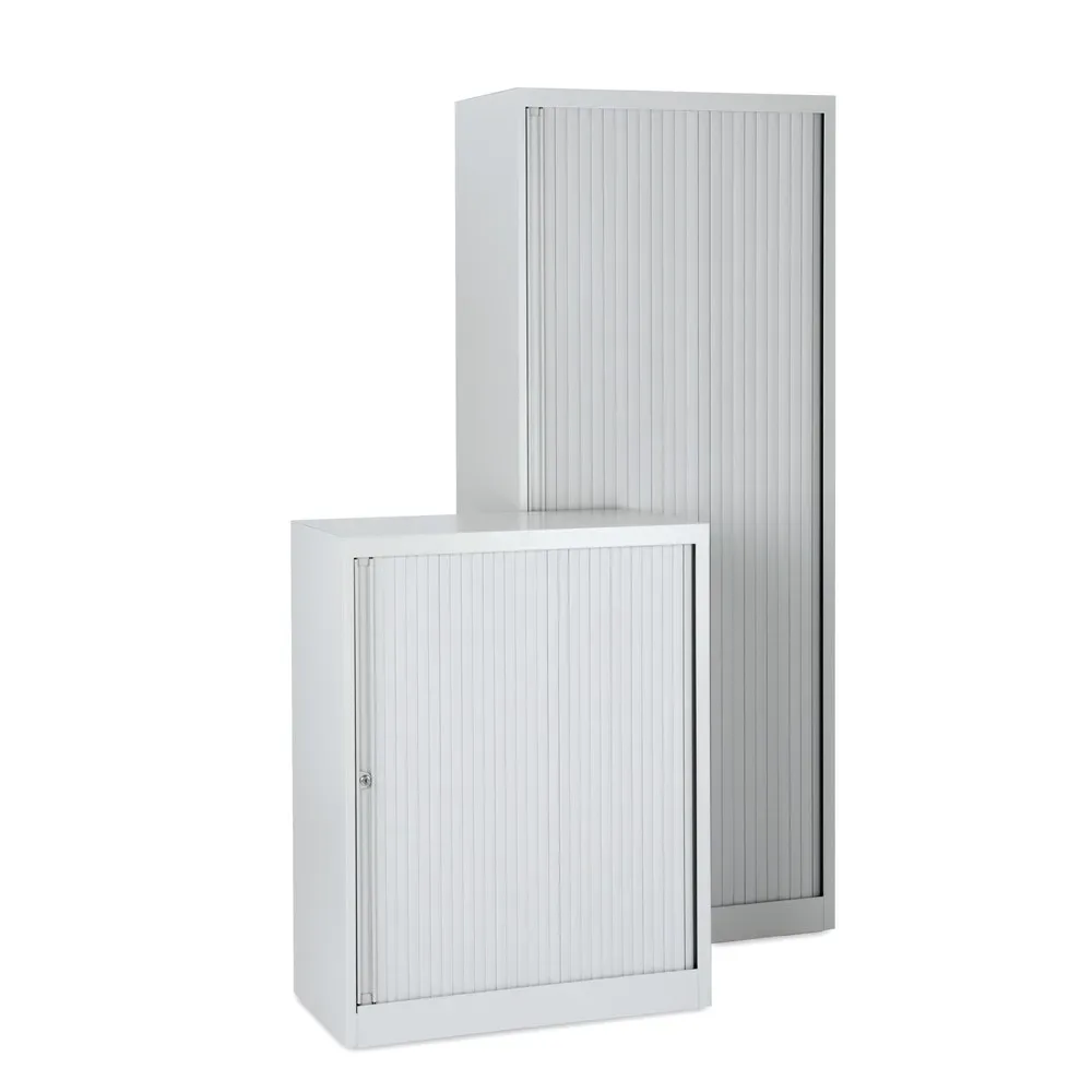 BISLEY Rollladenschrank, 2 OH, Breite 1.200 mm, lichtgrau