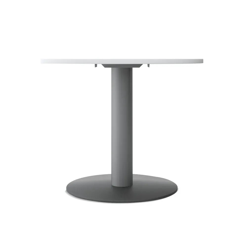 Geramöbel Säulentisch mit Tellerfuss, ØxH 900 x 720 mm, weiss