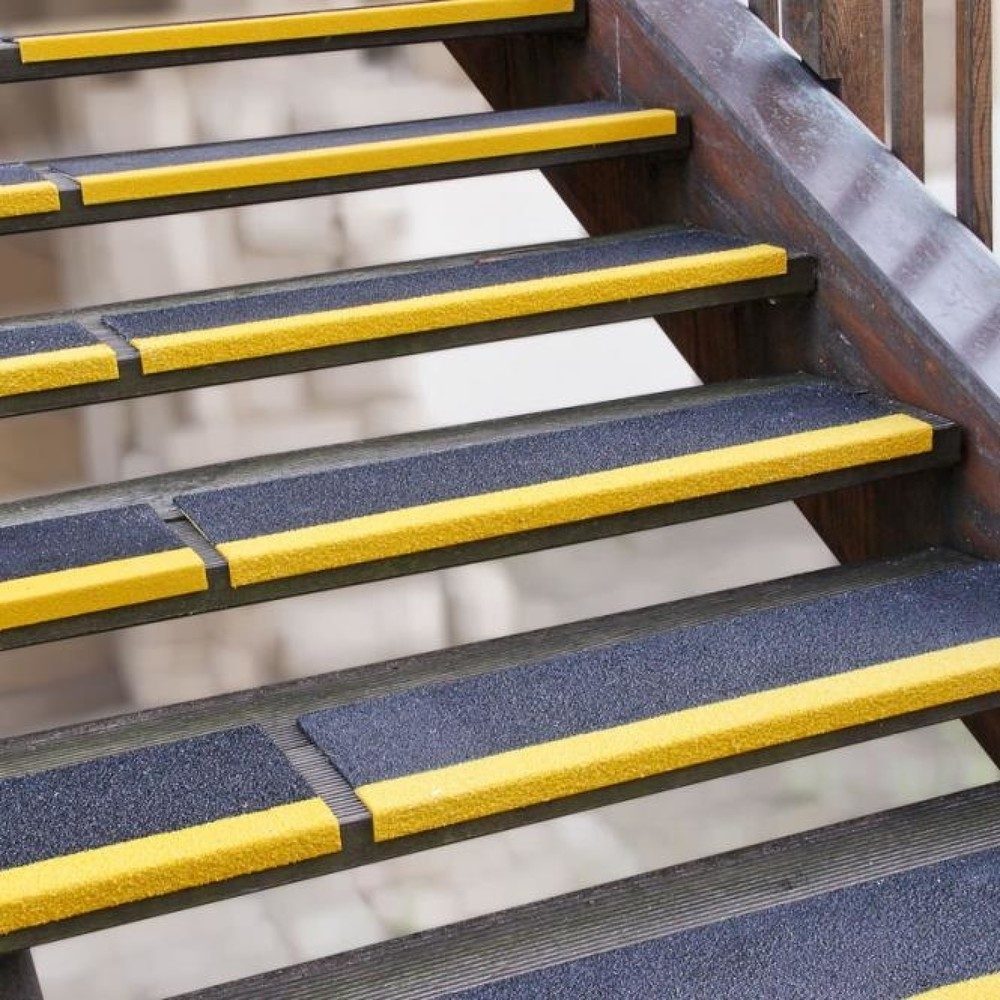 Mehlhose Kantenprofil aus GFK Medium, Kante gelb, Länge 1.000 mm