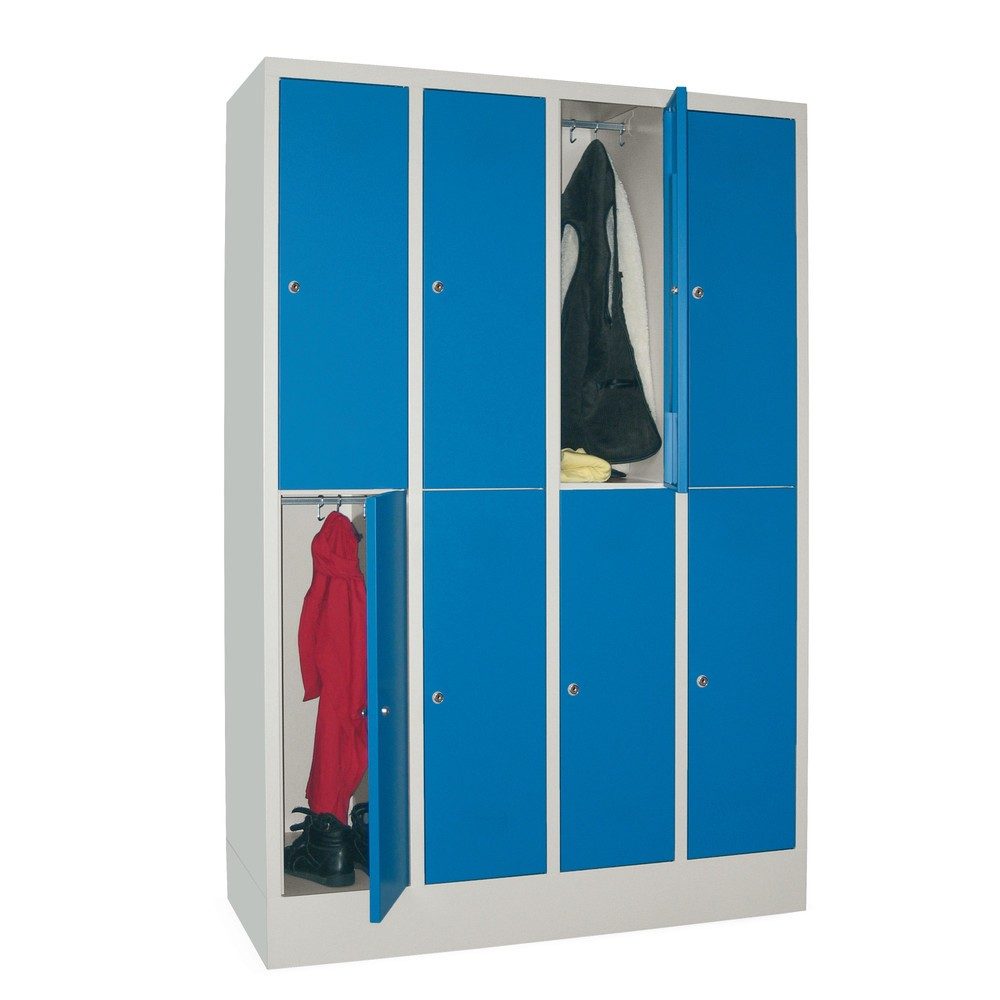 PAVOY Schliessfachschrank, 4 x 3 Fächer, HxBxT 1.850 x 1.600 x 500 mm, rubinrot, lichtgrau