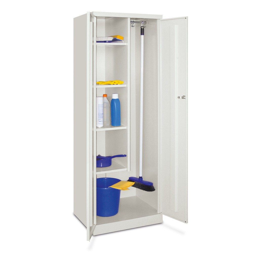 PAVOY Putzmittelschrank, HxBxT 1.800 x 600 x 500 mm, resedagrün, reinweiss