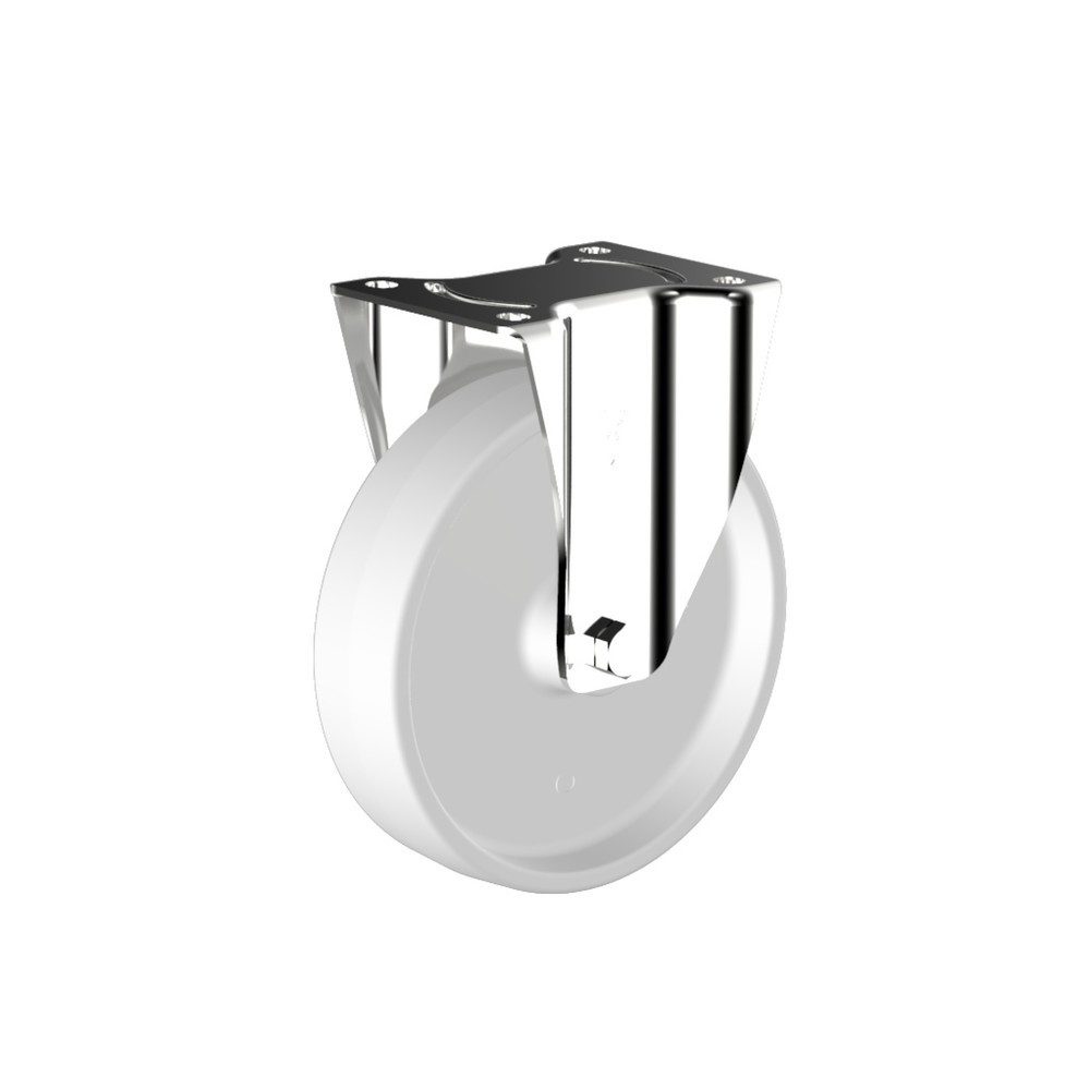 Wicke Bockkrolle Polyamid, Edelstahlblech-Gehäuse, Ø x Breite 80 x 35 mm, TK 150 kg