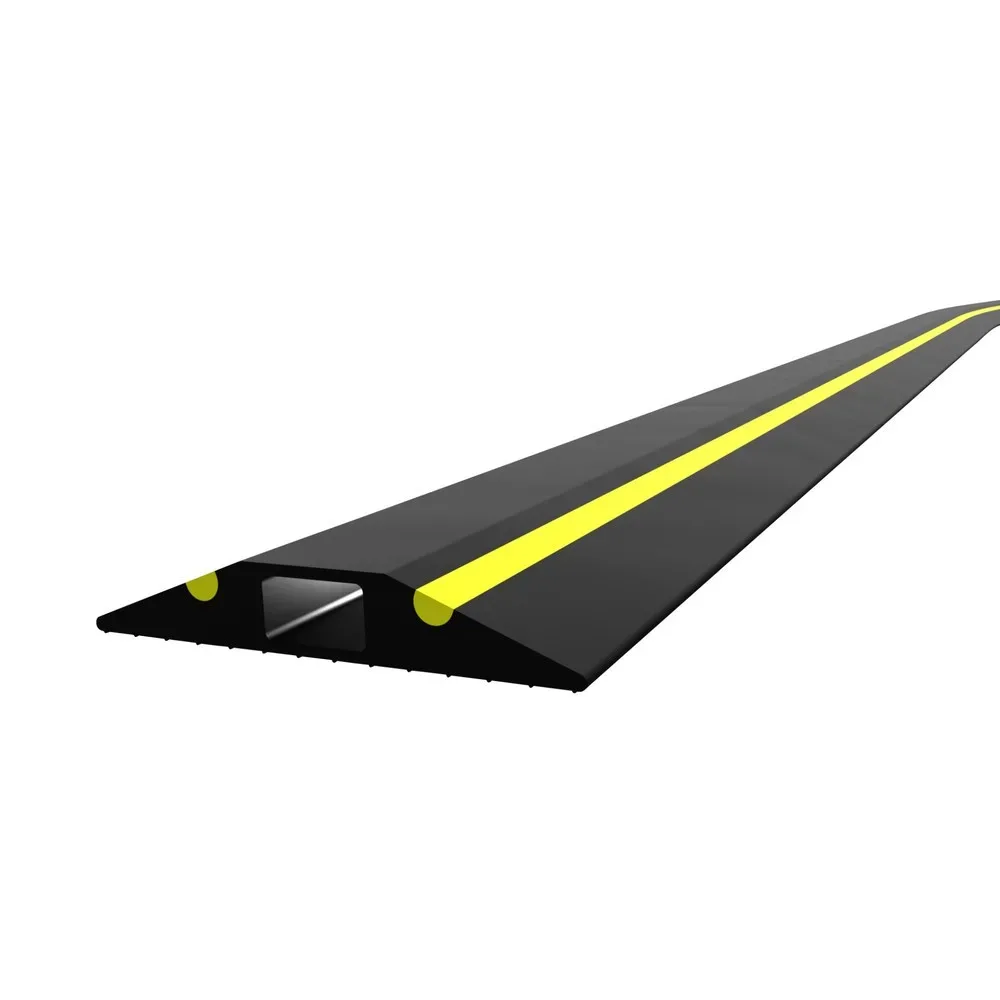 COBA Kabelbrücke aus PVC, HxB 11 x 9.000 mm, schwarz/gelb