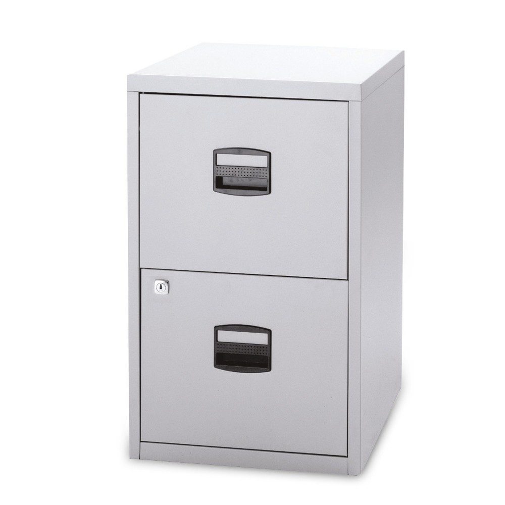 BISLEY Hängeregistraturschrank, 2 Schubladen, lichtgrau