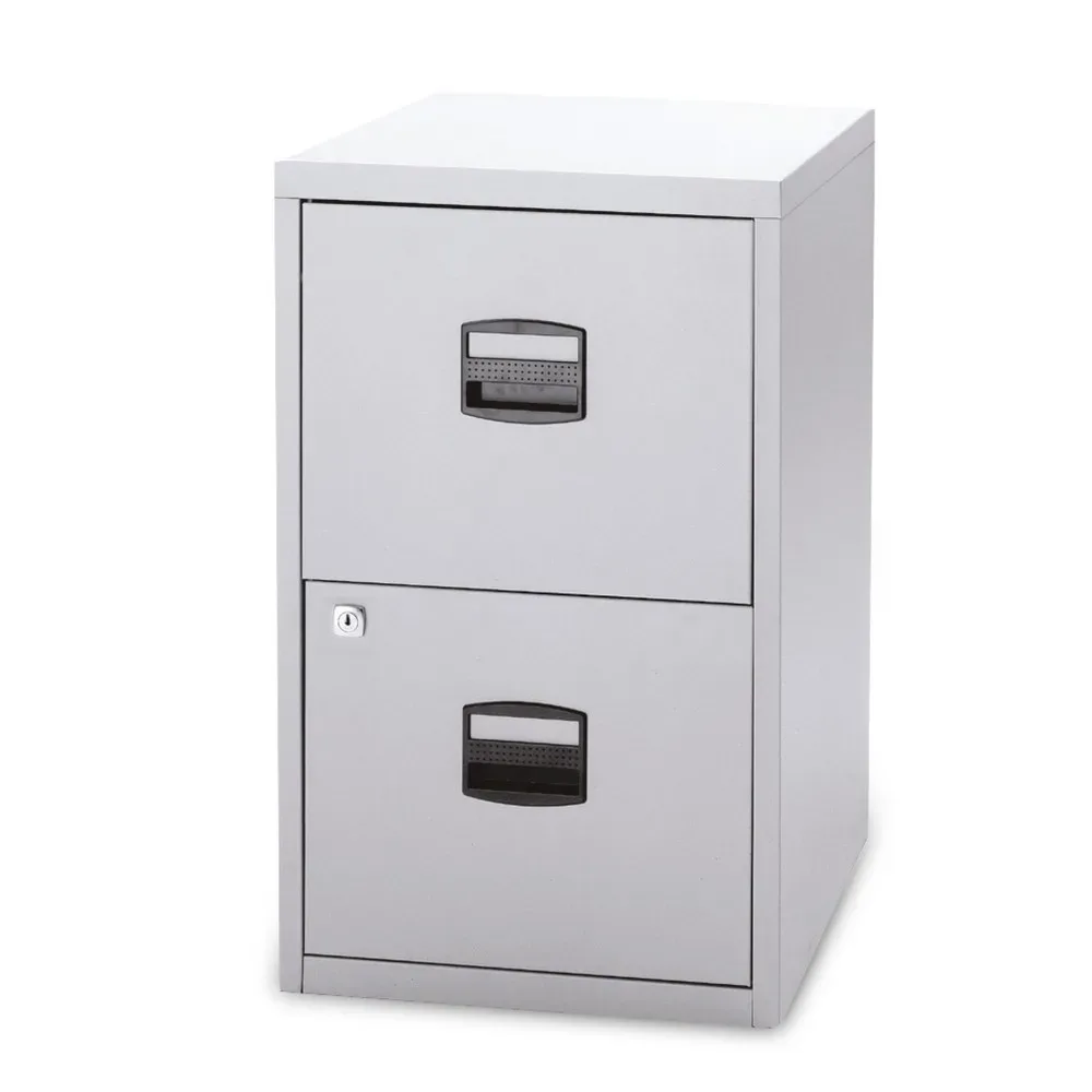 BISLEY Hängeregistraturschrank, 2 Schubladen, silber
