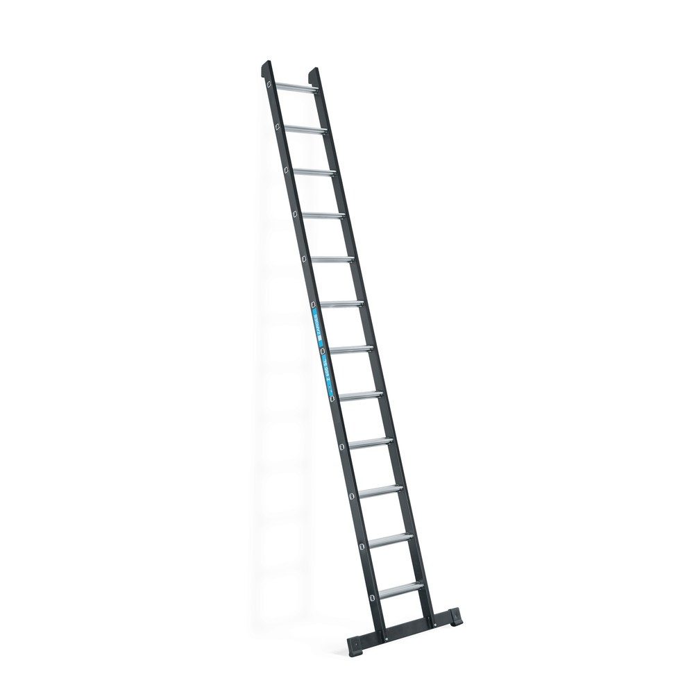 ZARGES Eloxierte Anlegeleiter, Standhöhe 2,35 m