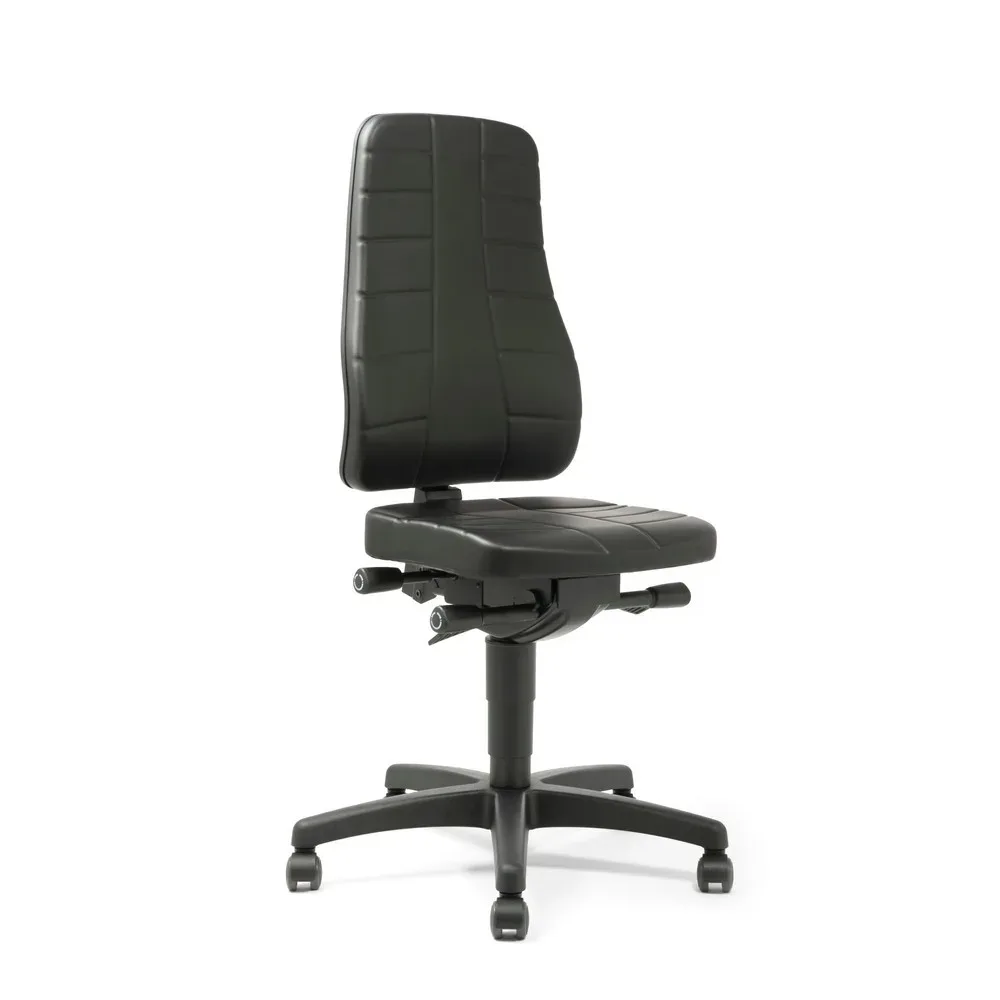 Drehstuhl All-in-One 9643, Kunstlederpolster, schwarz