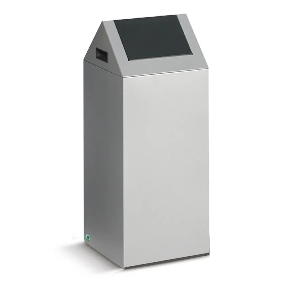 VAR® Wertstoffsammler, 60 Liter, selbstlöschend, Korpus lichtgrau, Deckel eckig/anthrazit