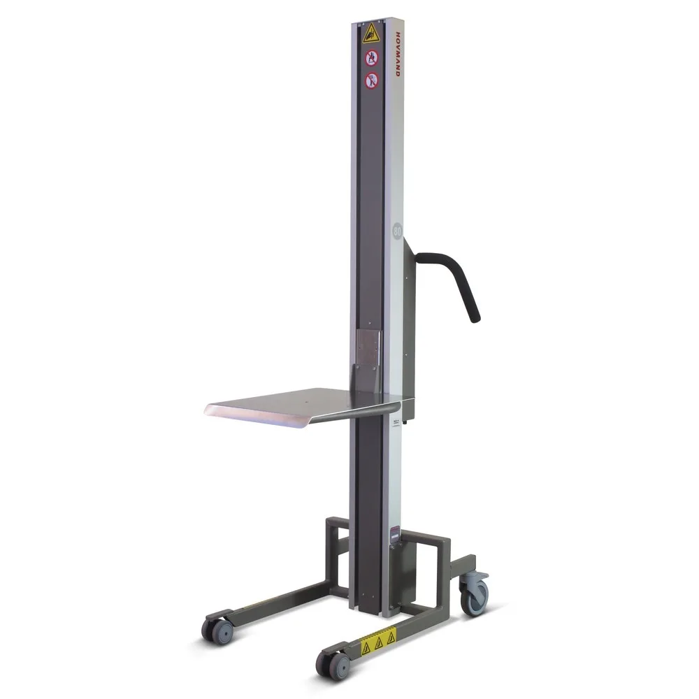 HOVMAND Hebelift mit Edelstahl-Plattform, Hubbereich 100-1.300 mm, TK 130 kg