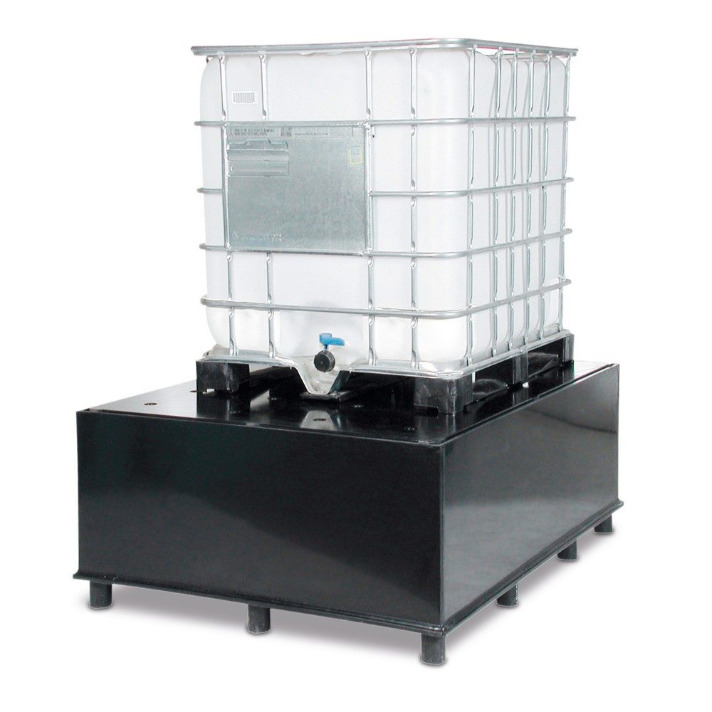 Weber Kunststofftechnik Auffangwanne aus PE, IBC-Station, inkl. Lochplatte, HxBxT 655 x 1.345 x 1.720 mm
