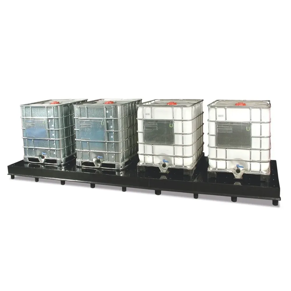 Weber Kunststofftechnik Auffangwanne aus PE, IBC-Station, inkl. Lochplatte, HxBxT 290 x 5.170 x 1.720 mm