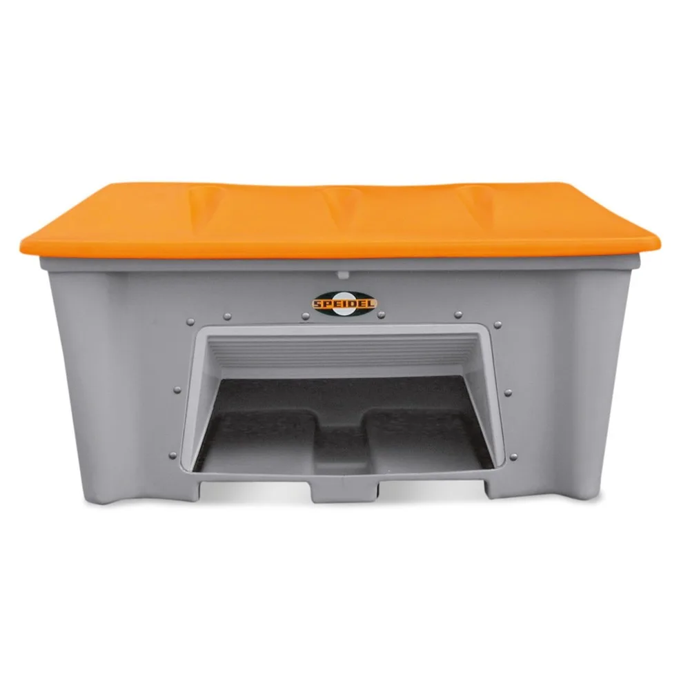 Speidel® Streugutbehälter mit Entnahmeöffnung, grau/orange, 500 Liter
