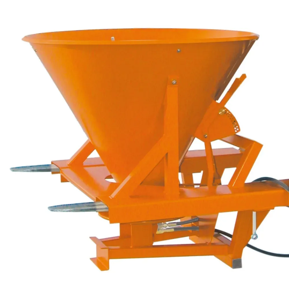 Bauer Streugerät SH, für Stapler, Streubreite bis 9 m, ca. 265 l, bis 500 kg, Stahl, Gelborange