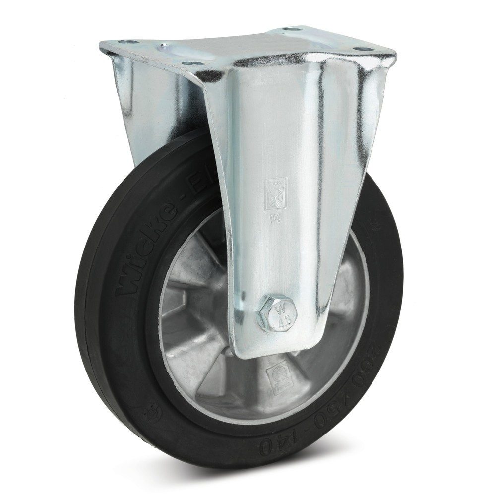Wicke Bockrolle Elastik-Vollgummi, Ø x Breite 200 x 50 mm, TK 450 kg