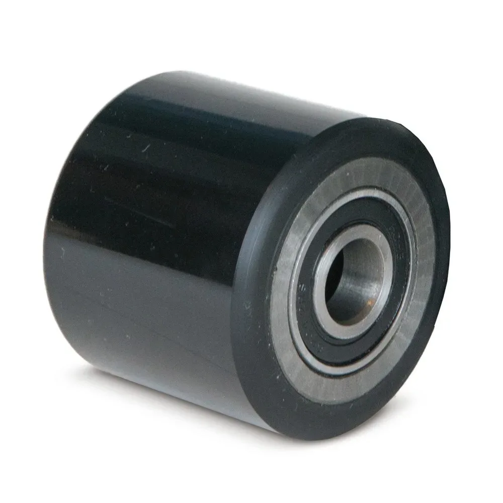 Gabelrolle für Handhubwagen Ameise® Typ PTM 2.0/2.5, ACY20/25, BF3, BF, Delta, BASIC Typ DF25, Tandem, PU, Ø x Breite 80 x 70 mm, schwarz