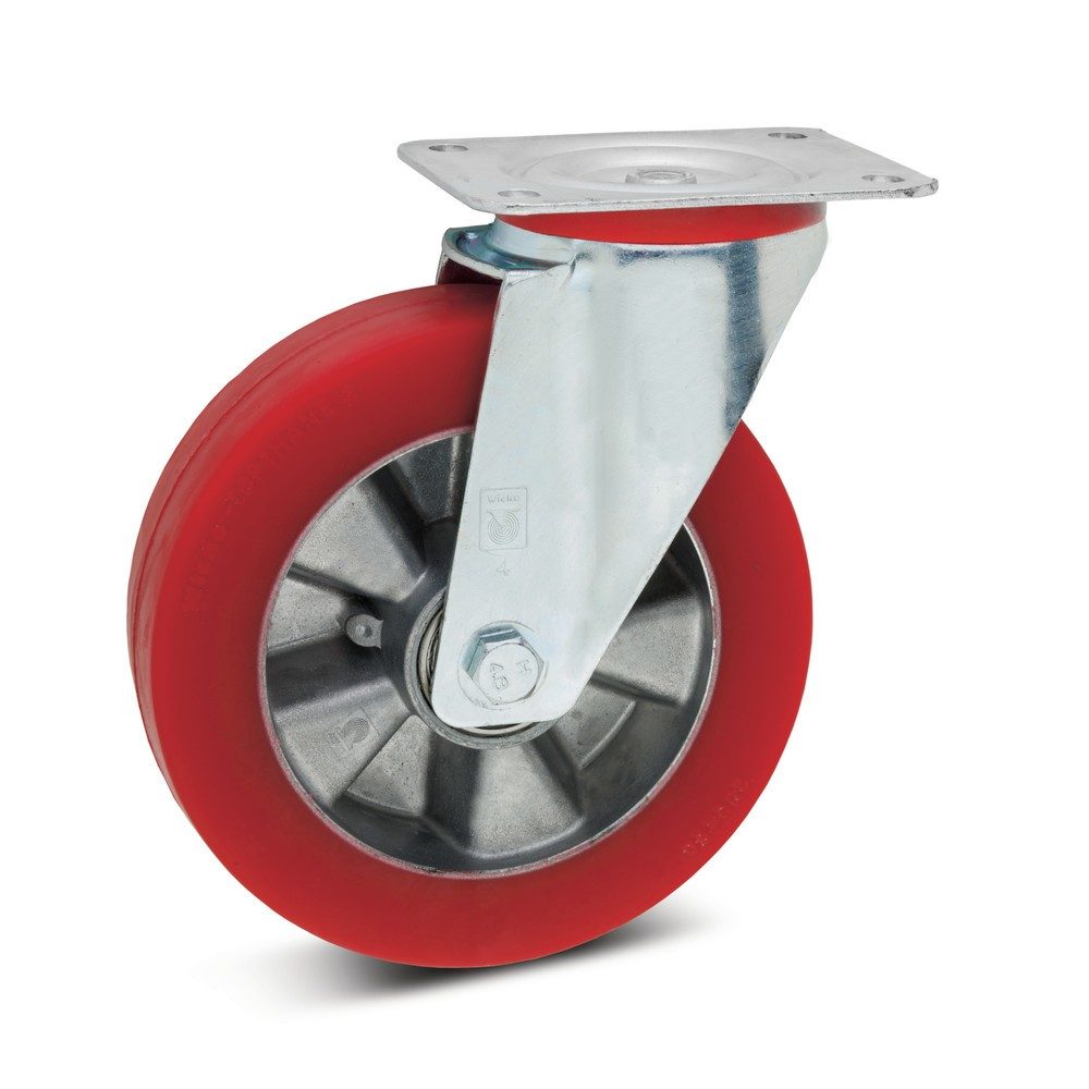 Wicke Lenkrolle Soft-PU, Ø x Breite 200 x 50 mm, TK 350 kg