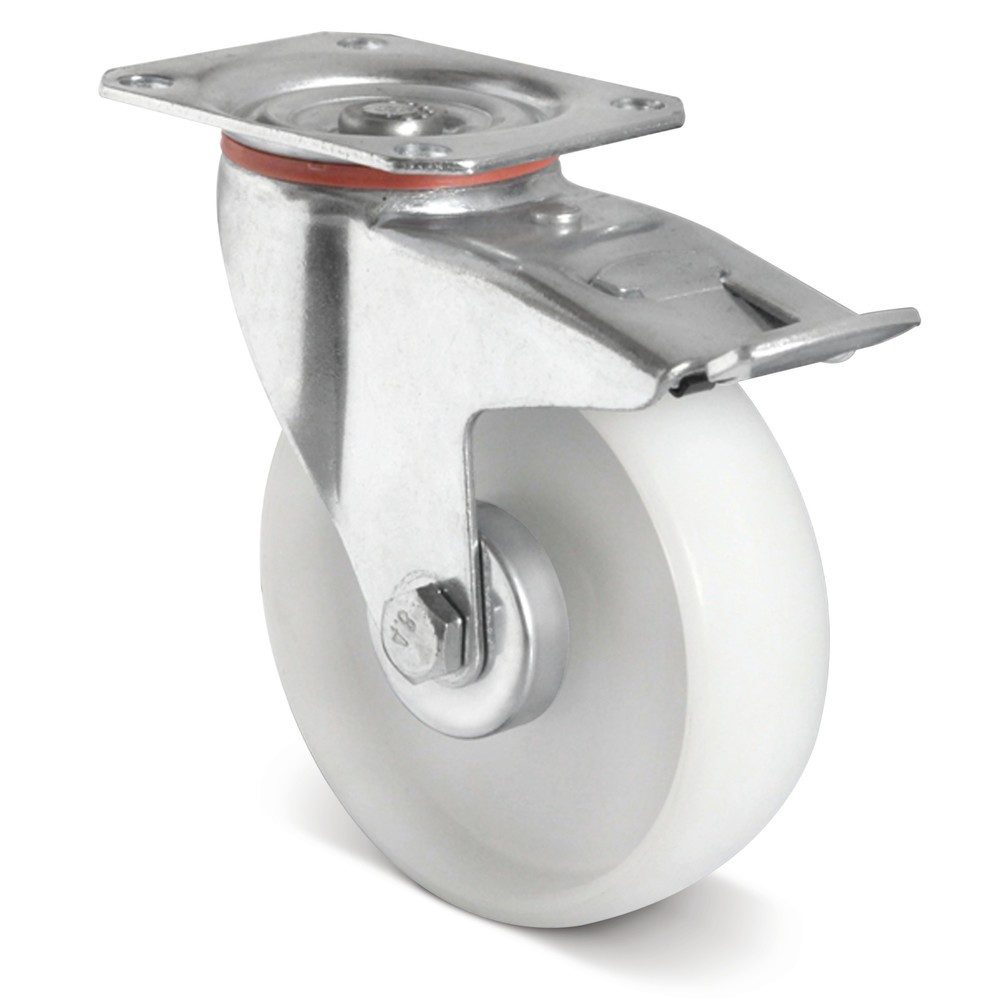 Lenkrolle PP Basic, inkl. Feststeller, spurlos, Ø x Breite 80 x 34 mm, TK 80 kg