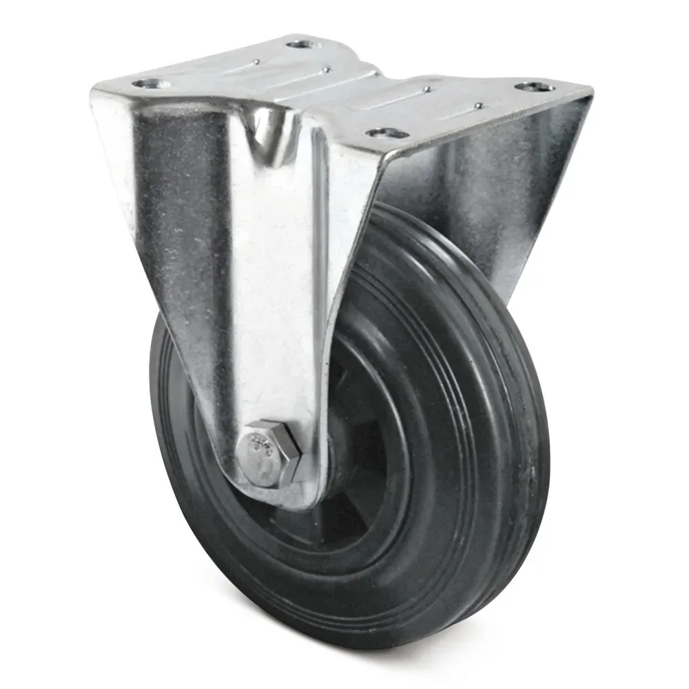 Bockrolle Vollgummi, PP-Felge, Ø x Breite 100 x 35 mm, TK 75 kg