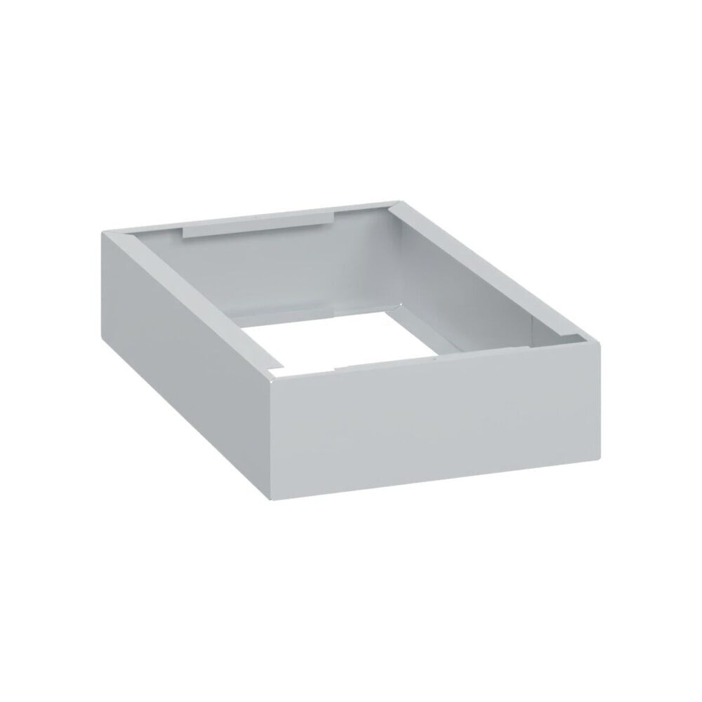 C+P Stahl-Sockel, HxBxT 100 x 300 x 500 mm, lichtgrau