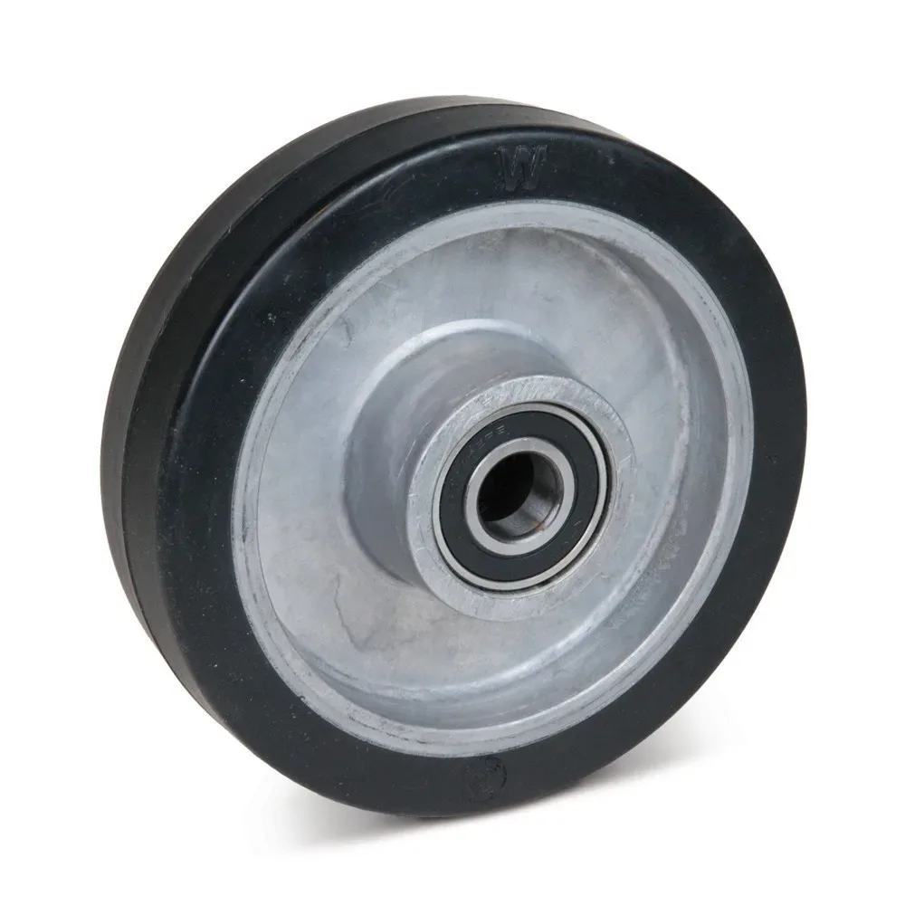 Wicke Vollgummi-Lenkrad, Aluminiumfelge, Einbaulänge 54 mm, ØxB 200 x 50 mm, TK 420 kg