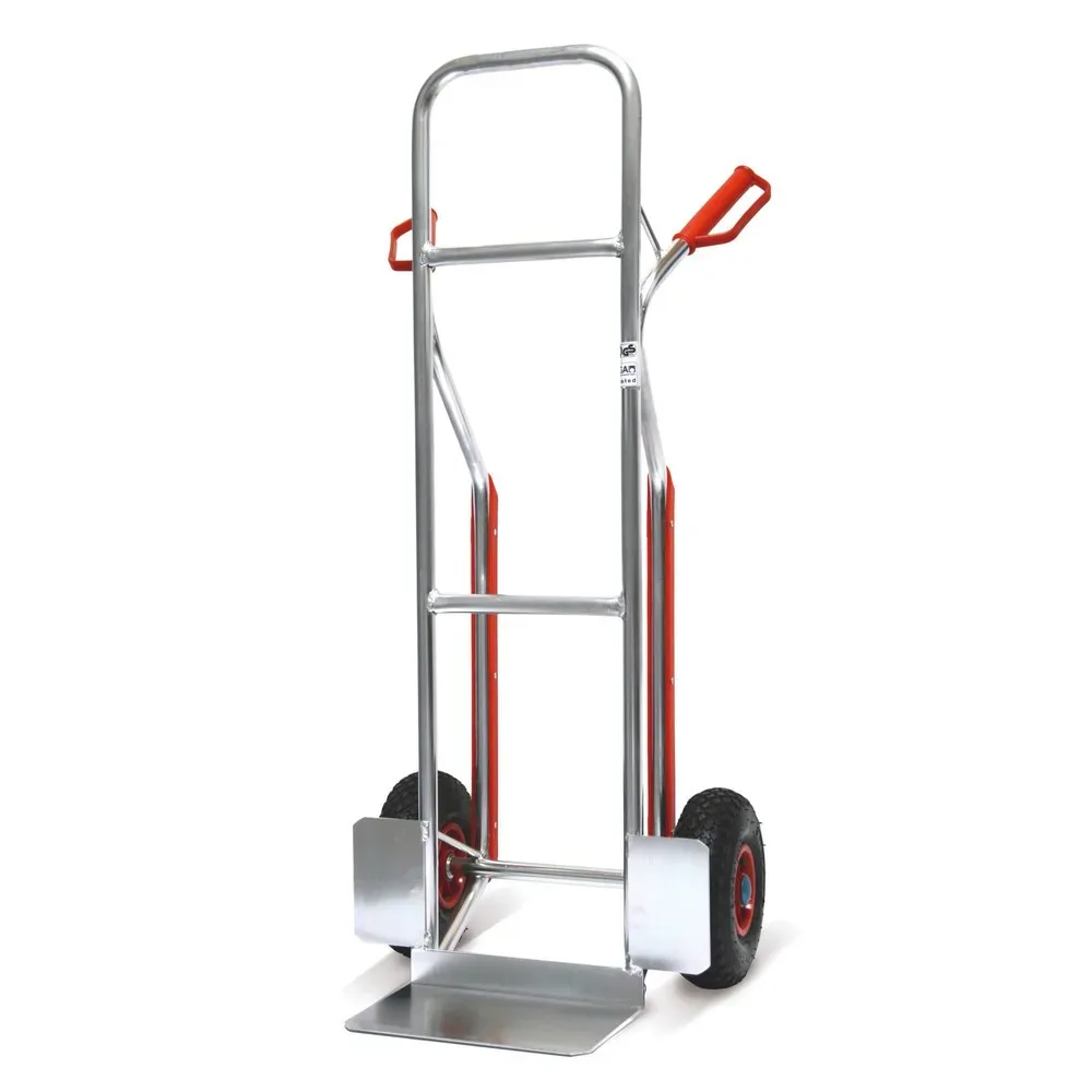 Alu-Sackkarre HEMMDAL mit Gleitkufen, TK 150 kg, Schaufel BxT 310 x 210 mm