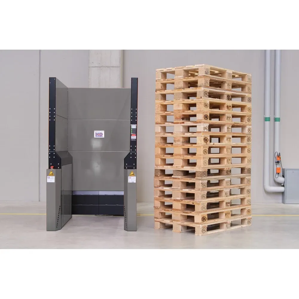 Hagenauer+Denk Palettenmagazin PalServer Universal, 15 Paletten, BxL 800 x 1200 mm, Edelstahl