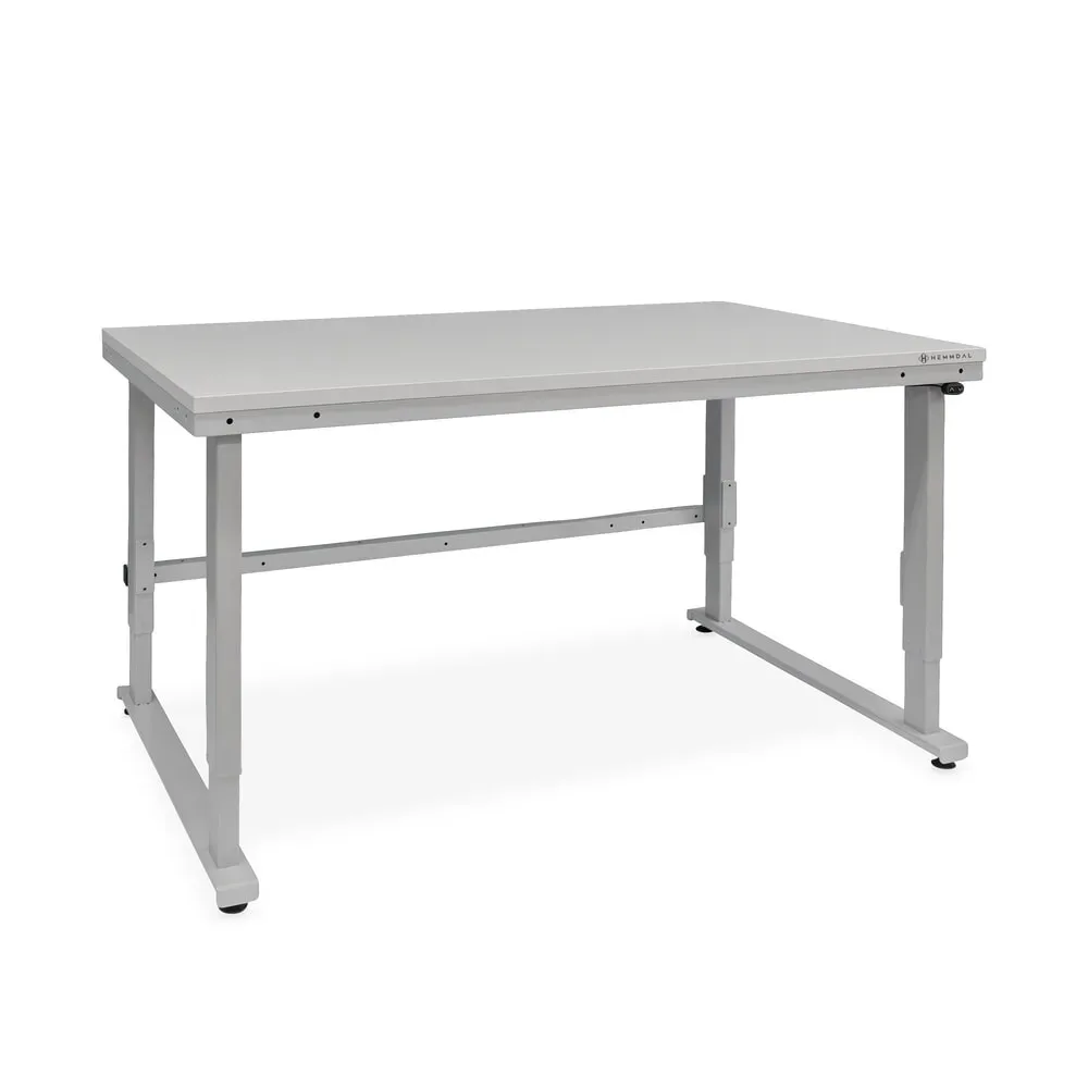 HEMMDAL Elektrisch höhenverstellbarer Packtisch ERGO 4, Grundtisch, Tragfähigkeit 300 kg, HxBxT 720-1.220 x 1.600 x 900 mm
