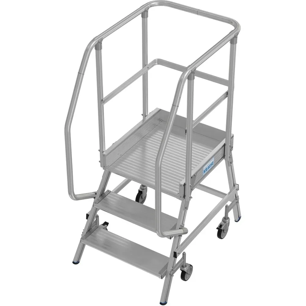 KRAUSE® STABILO Podesttreppe, 1-seitig, verfahrbar, Standhöhe 0,70 m