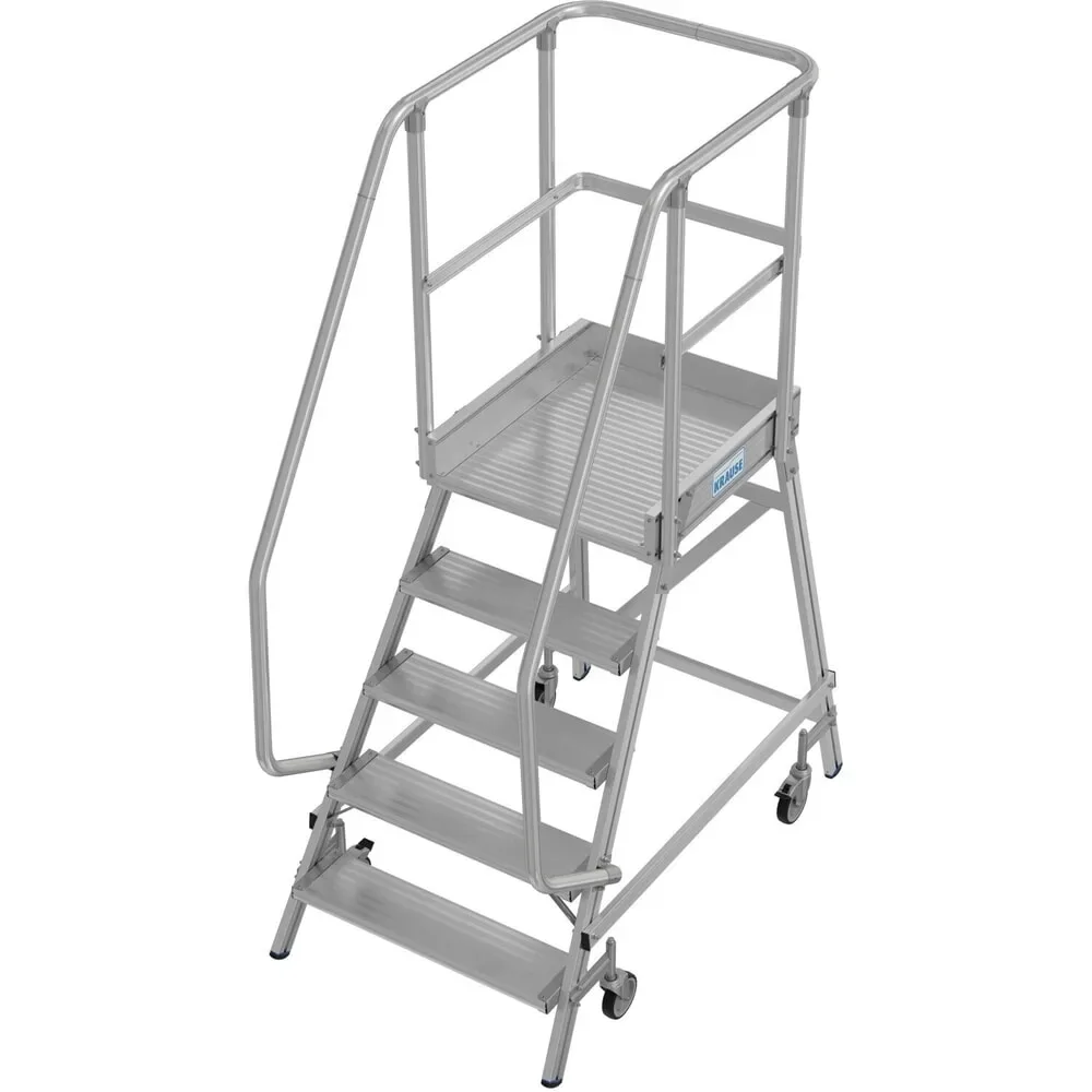 KRAUSE® STABILO Podesttreppe, 1-seitig, verfahrbar, Standhöhe 1,20 m