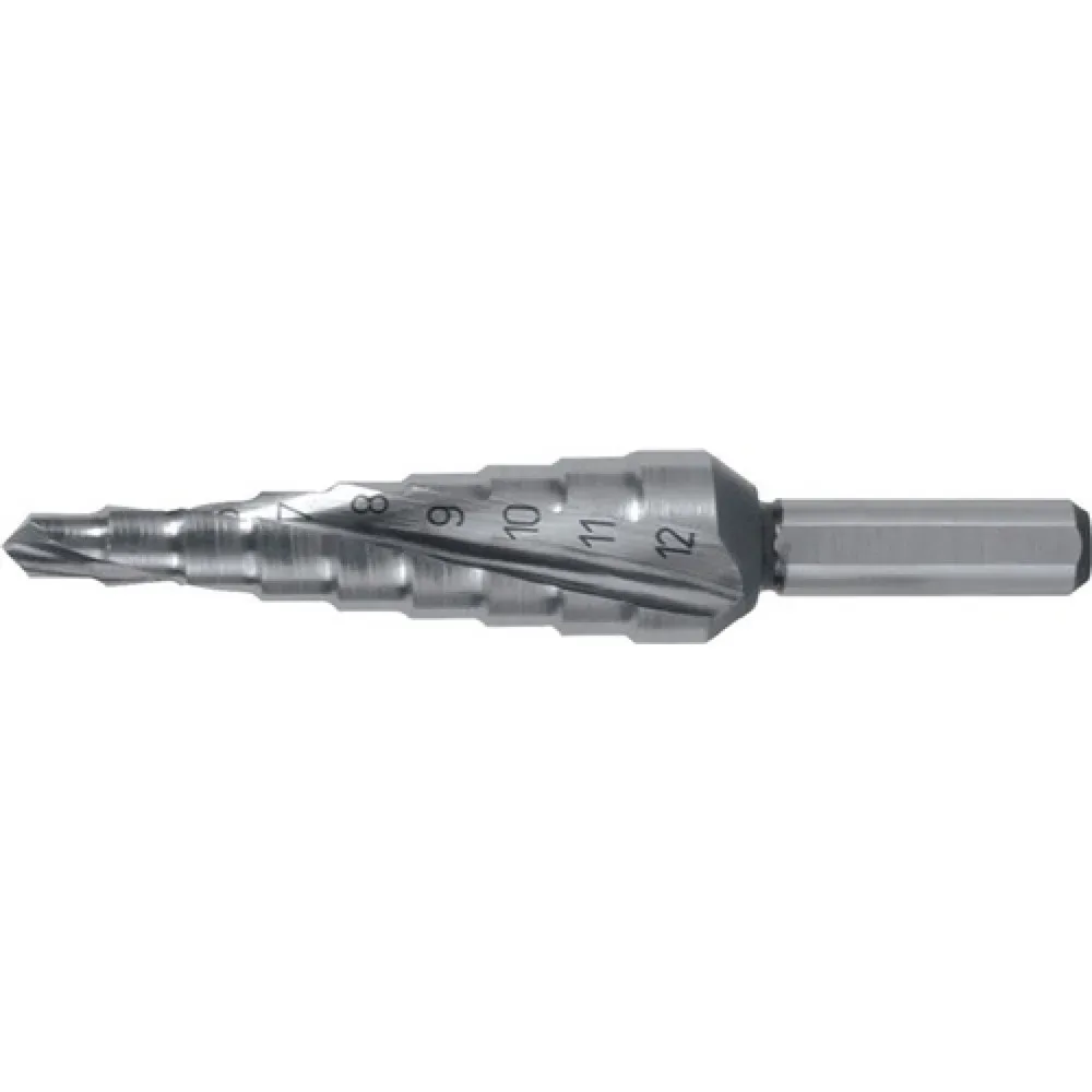 Stufenbohrer Bohrber.4-12mm HSS-Co Spiralnut Stufen 9 RUKO
