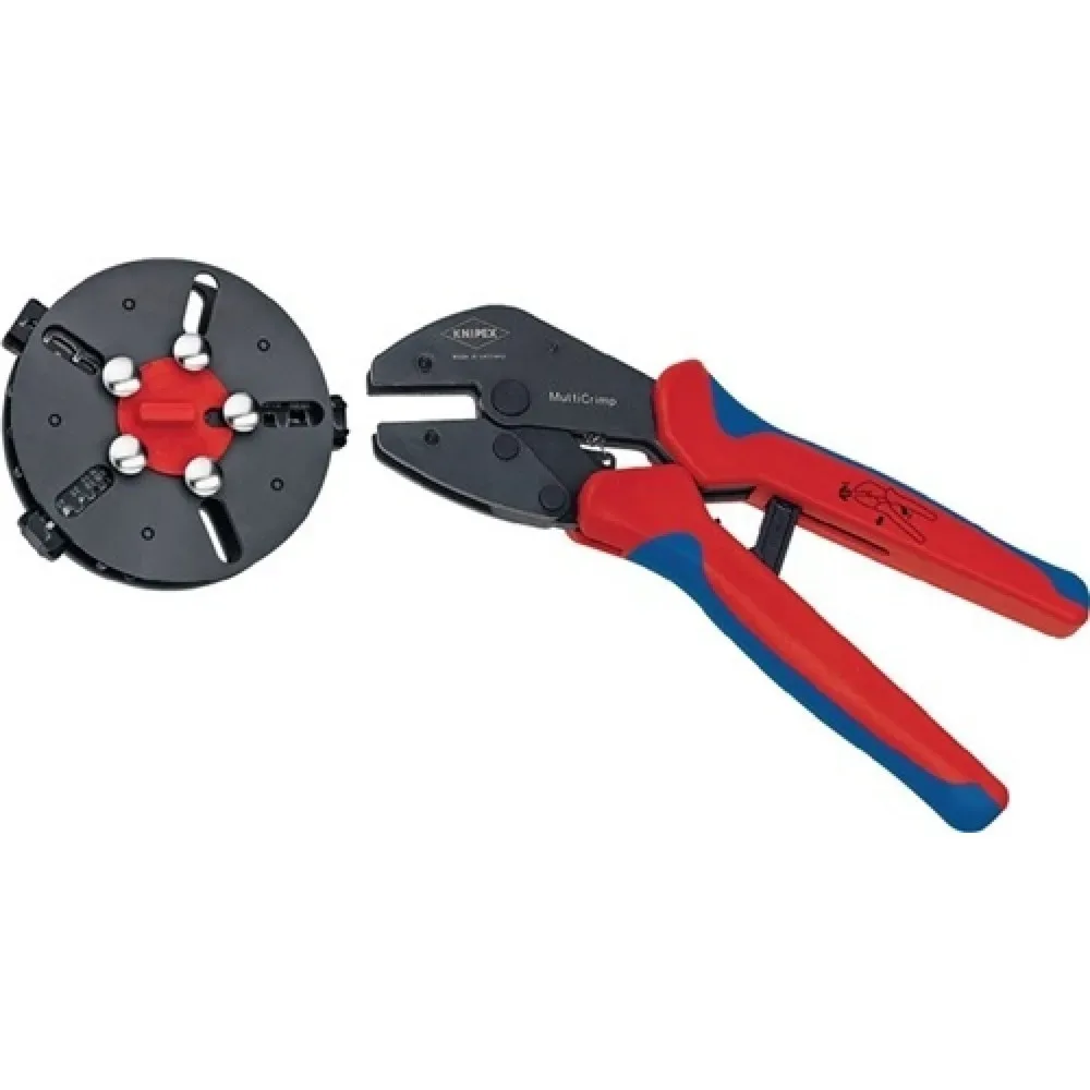 Knipex MultiCrimp 97 33 01 Crimpzange Unisolierte, offene Steckverbinder, Isolierte Kabelschuhe +