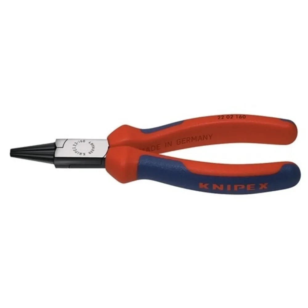 Rundzange DIN ISO 5745 L.160mm Kopf pol.2K-Hülle KNIPEX