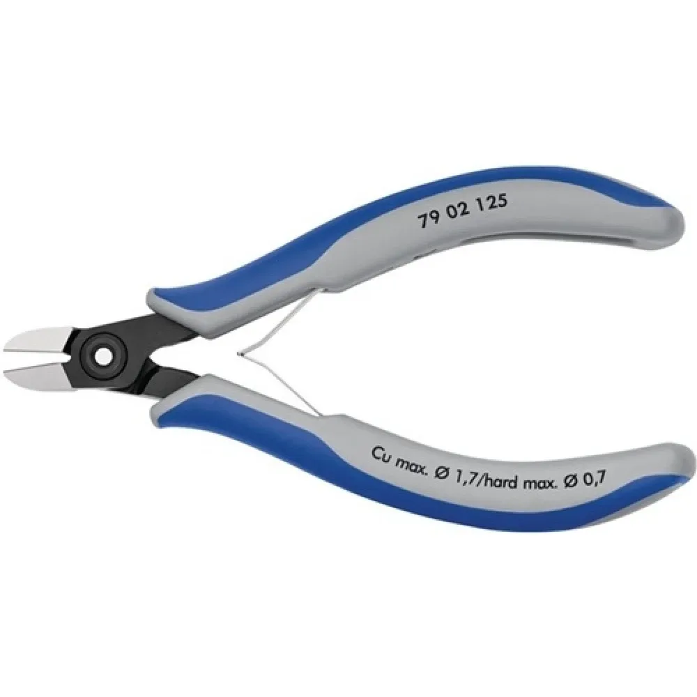 Knipex 79 22 125 Elektronik- u. Feinmechanik Seitenschneider ohne Facette 125 mm
