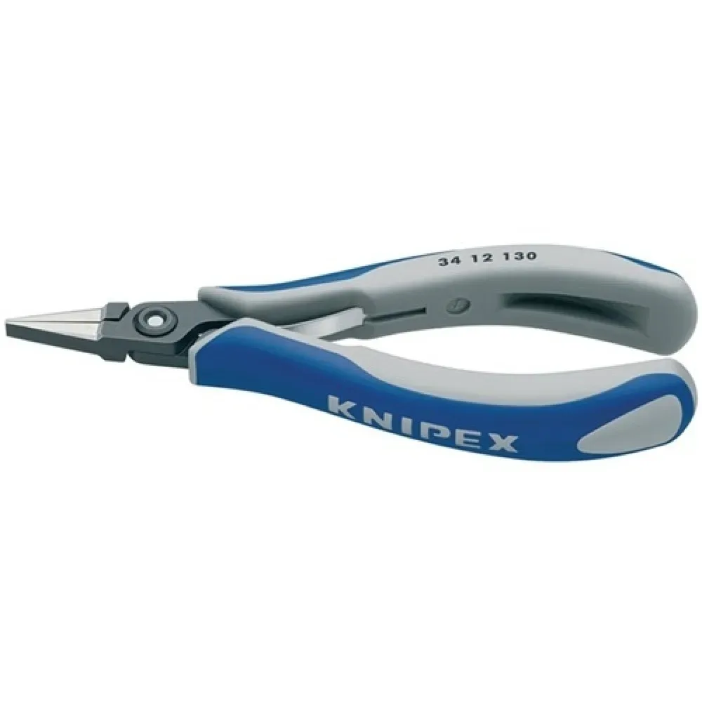 Knipex 34 12 130 Elektronik- u. Feinmechanik Flachzange Gerade Chrom-Vanadium Kugellagerstahl 135 mm