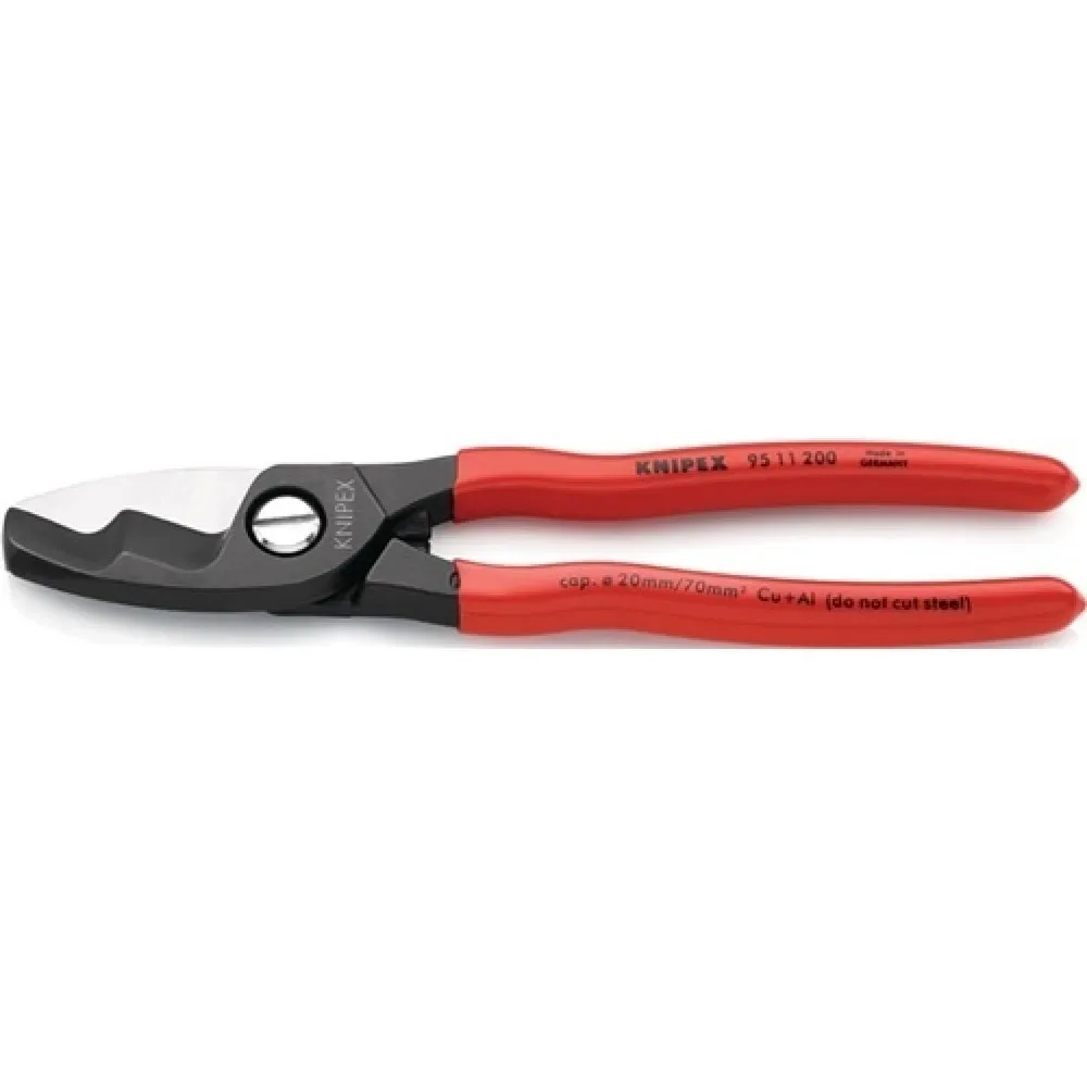 Knipex 95 11 200 Kabelschere Geeignet für (Abisoliertechnik) Alu- und Kupferkabel, ein- und mehrdrähtig 20 mm 70 mm² 2