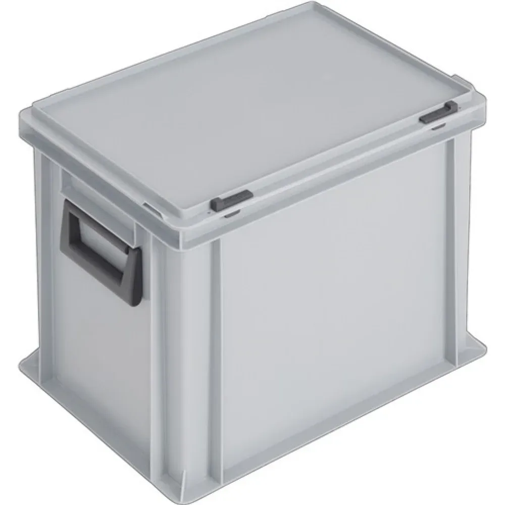 Ku.-Koffer L400xB300xH333mm PP 2 Griffe Schiebeverschluss grau 31l