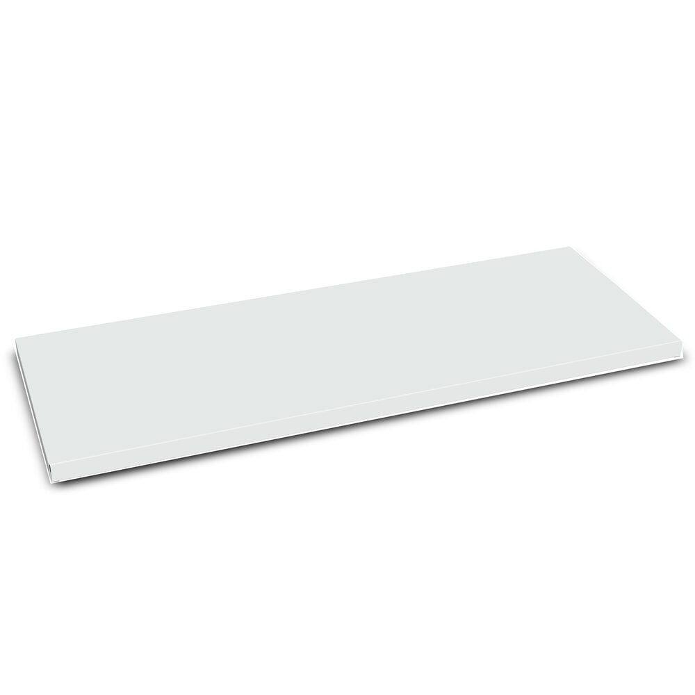 Fachboden für PAVOY Putzmittelschrank, rechts, für 500 mm Tiefe, pulverbeschichtet, mit Halter, Stange + Haken, lichtgrau