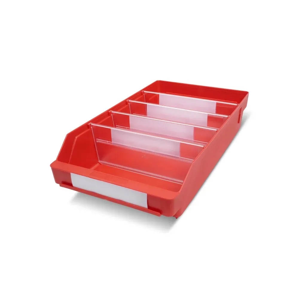 STEMO Regalkästen mit Sichtöffnung, BxT 240 x 400 mm, rot
