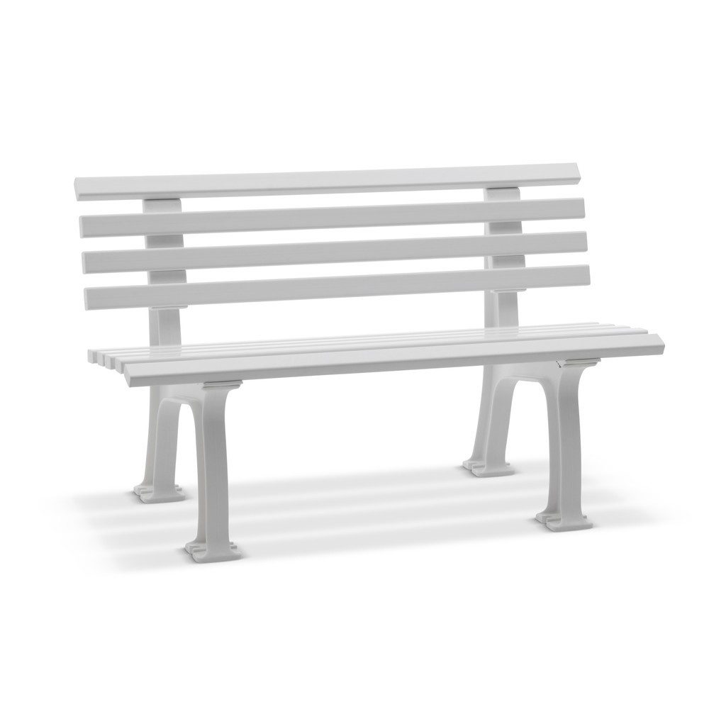 Gartenbank, 2-Sitzer, L 1200 mm, weiss