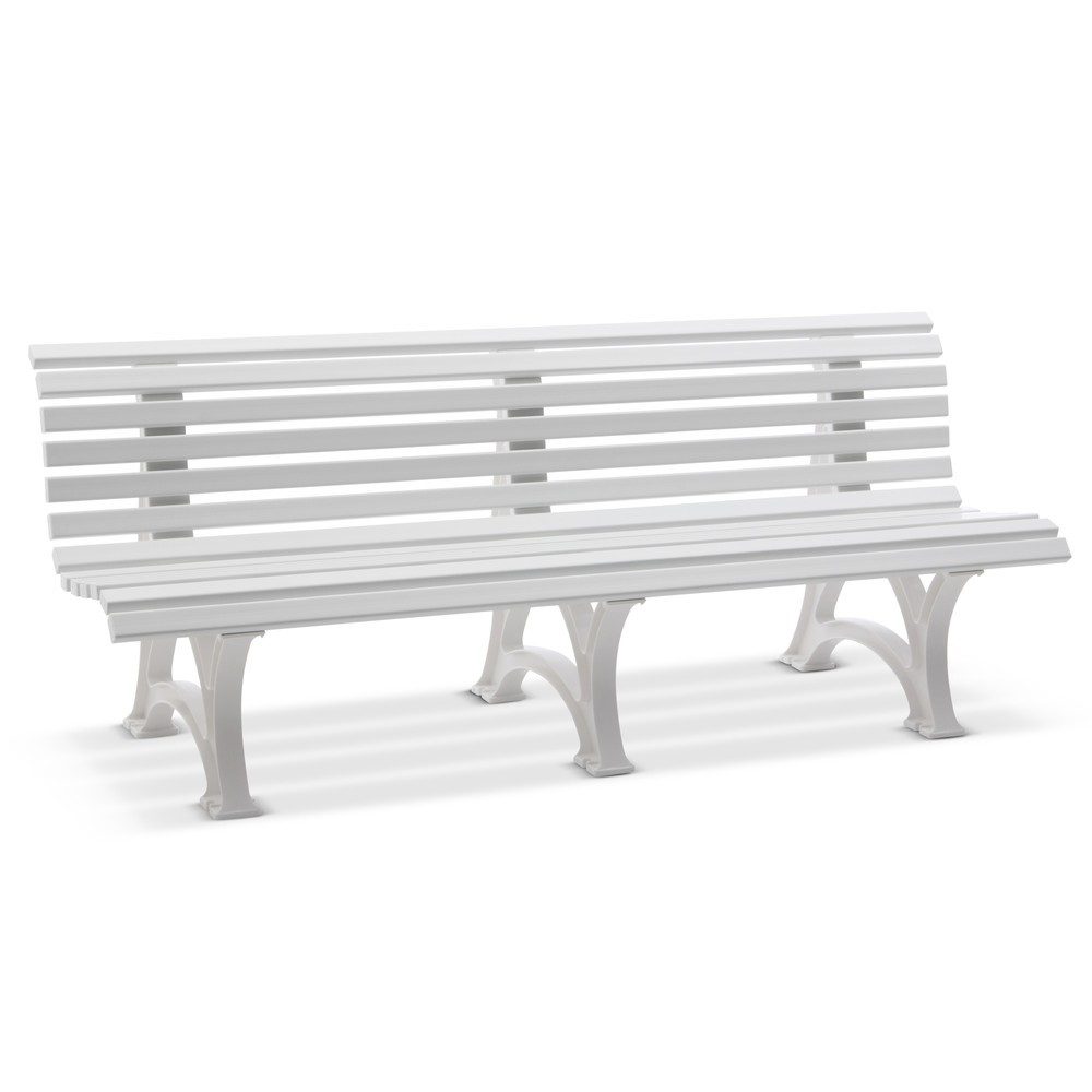 Parkbank, 4-Sitzer, L 2000 mm, weiss