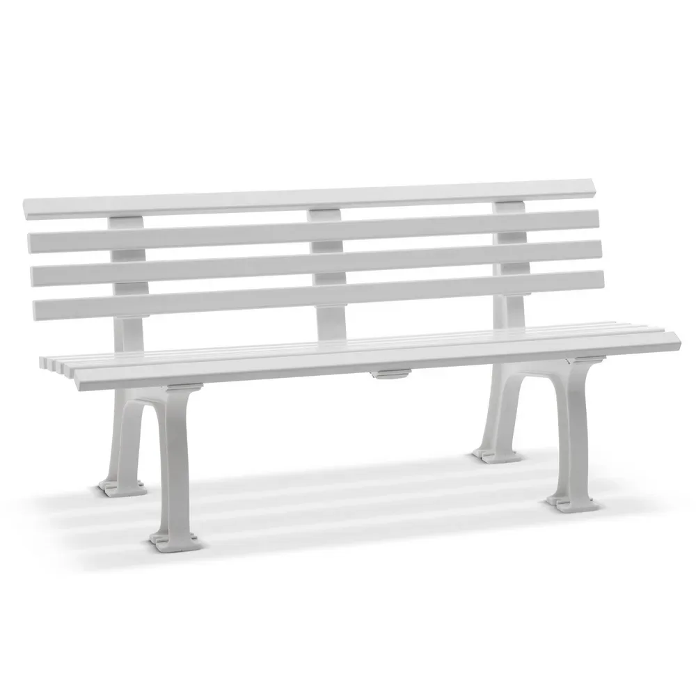 Gartenbank, 3-Sitzer, L 1500 mm, weiss