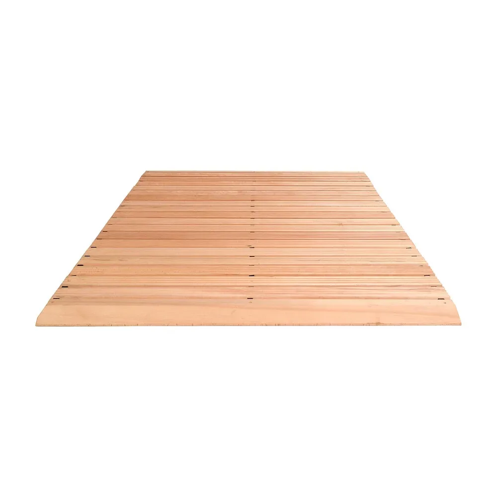 Holzlaufrost Yoga, Buche hell, pro lfd. m, mit Anschrägung an 3 Seiten, Breite 1200 mm Miltex