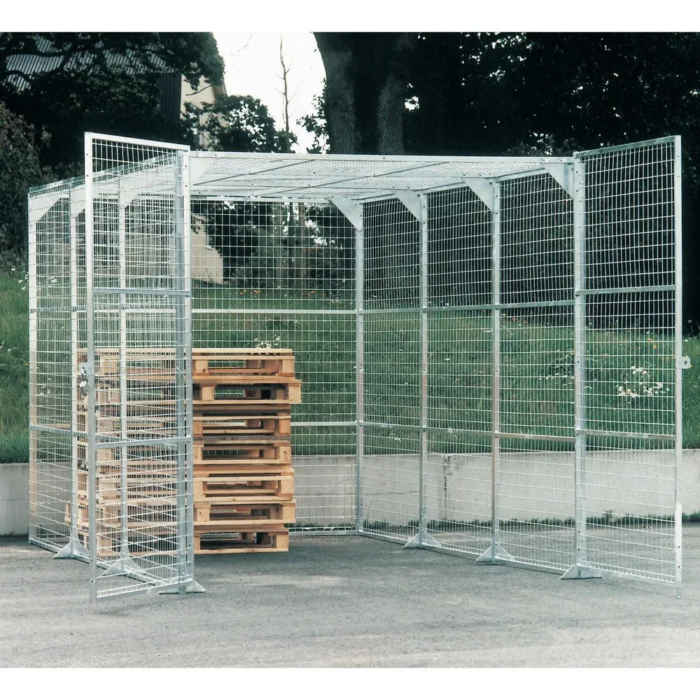 TROAX® Lagerbox, verzinkt, HxBxL 2.200 x 2.200 x 2.400 mm