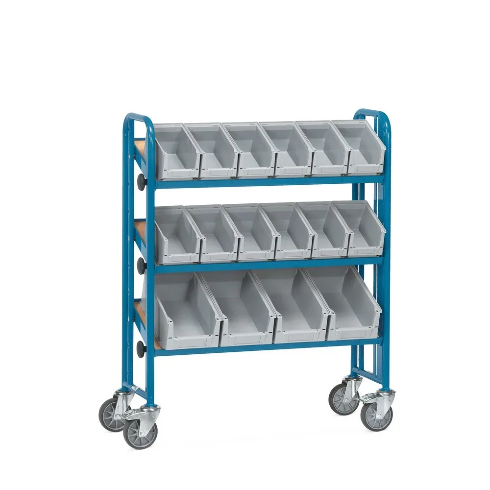 Fetra Hauptartikel 2882 Etagenwagen Stahl pulverbeschichtet Traglast (max.): 250 kg Brillantblau (RAL 5007)