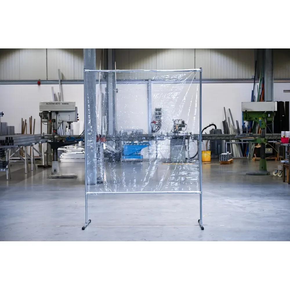 Schutzstellwand, BxH 1.400 x 2.000 mm, transparent