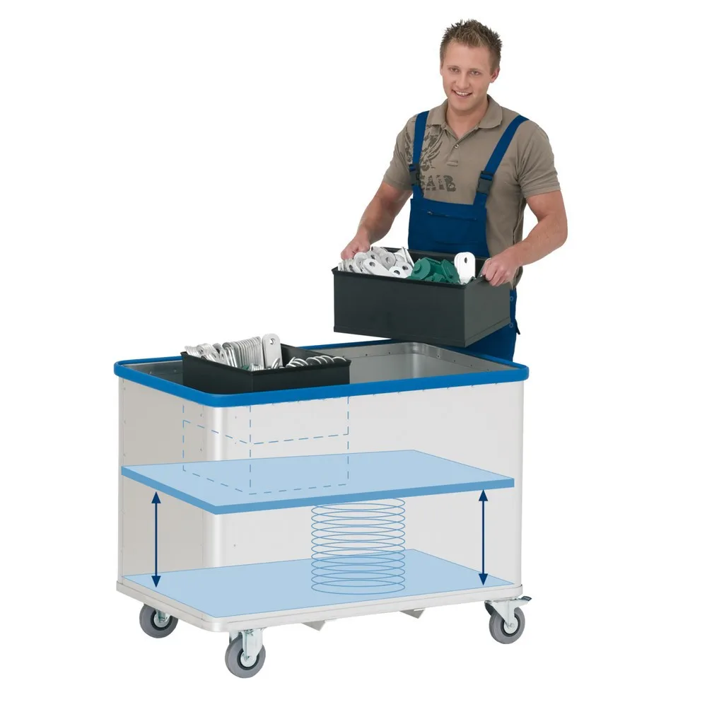 Federbodenwagen aus Aluminium, Volumen 380 Liter