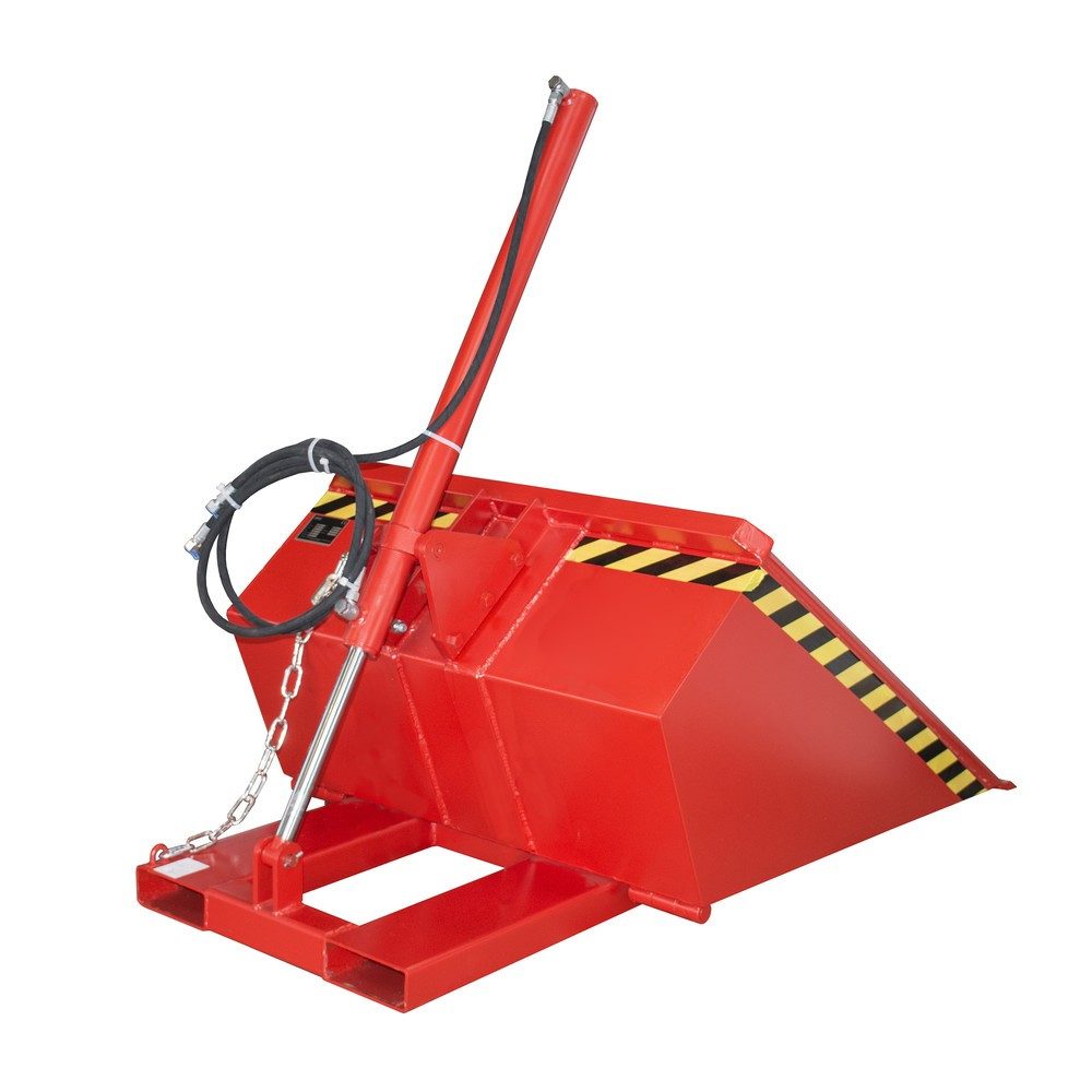 Bauer® Schaufel für Stapler, hydraulisch, lackiert, Volumen 0,5 m³, feuerrot