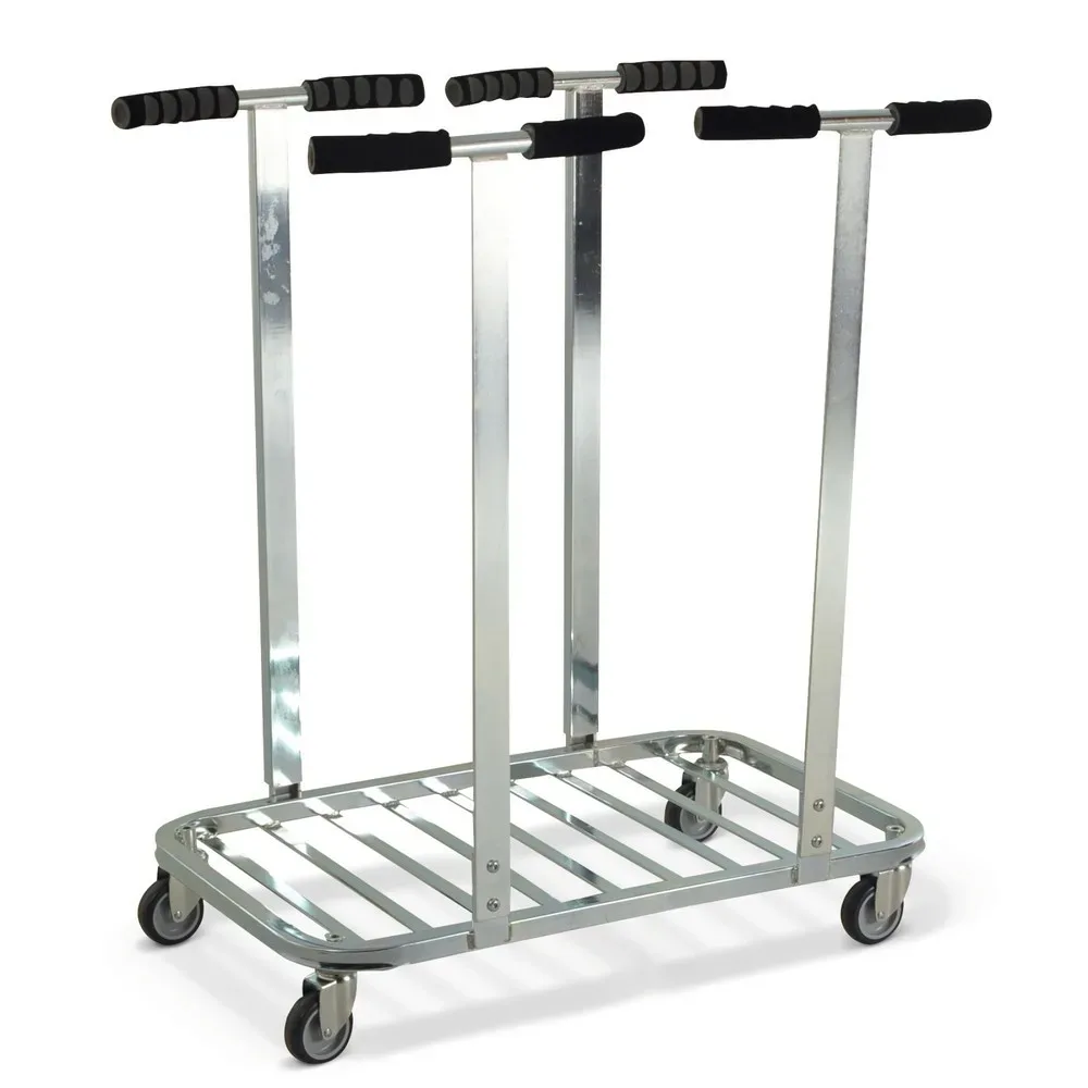 Kongamek Abfallsackhalter, 2x 120 Liter, 4 Lenkrollen + 4 Standfüsse, offen