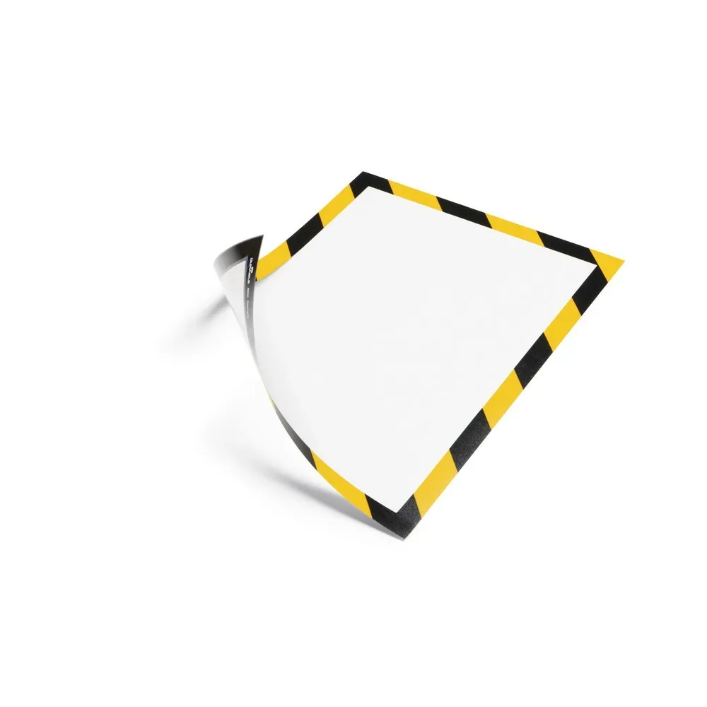 DURAFRAME® Info-Rahmen MAGNETIC SECURITY, für DIN A4, magnetisch, VE 10 Stk, Rahmen gelb / schwarz DURABLE